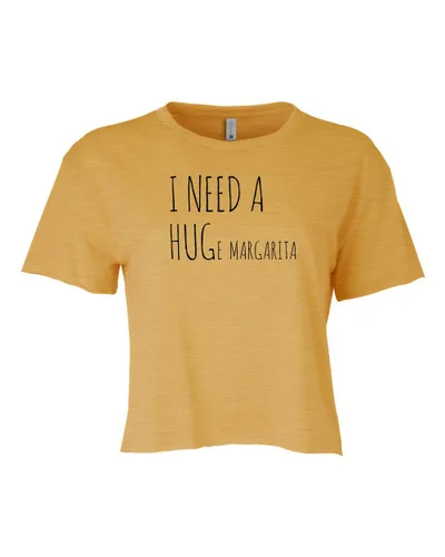 Miniatura 23 de I Wonder If Bourbon Thinks About Me Too, Cute Women's Screen Printed Crop Tee, Shirts With Sayings, Heather Gray or Gold (L, Gold)