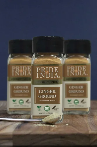Miniatura 5 de Pride of India – Jengibre Fino Molido – Especia Gourmet – Se Mezcla Bien – Bueno para Cocinar/Hornear/Té y Más – Sin Aditivos – Polvo de Raíz Fresca