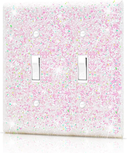 Miniatura 11 de Cubierta de placa de pared para interruptor de luz, tamaño estándar 11.43 cm x 7.01 cm, Dengduoduo Cubierta decorativa de placa de pared plateada