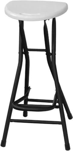 Miniatura 16 de Taburete de bar plegable de 28 pulgadas con respaldo, taburete plegable portátil Counter Height Foldable Stool,Tall Bar Stools for Outdoor Camping