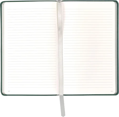 Miniatura 3 de Cuaderno de escritura clásico de cuero, tapa blanda, rayado estrecho, tabla de contenido y páginas numeradas Verde (Racing Green)
