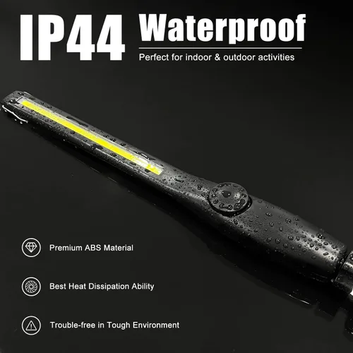 Miniatura 5 de Luz de trabajo LED, 2200 mAh, recargable, 600 lúmenes, luz de trabajo COB, lámpara de inspección de problemas portátil con gancho de base magnética