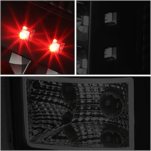 Miniatura 5 de Auto Dynasty Luces Traseras de Cola Compatibles con 2007-2014 GMC Sierra 1500 2500HD 3500HD, Luces de Freno DRL Completas LED para Conductor