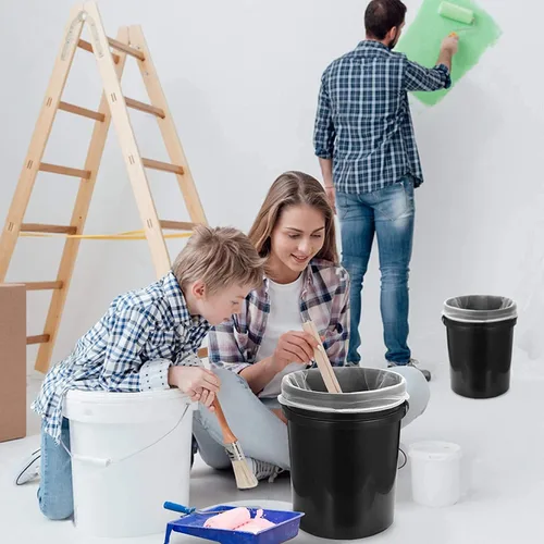 Miniatura 5 de Bolsa de filtro de pintura, colador de pintura de 5 galones con apertura superior elástica, bolsa de filtros de malla fina blanca para jardinería