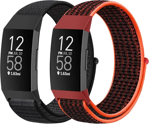 Miniatura 27 de Correas de reloj de nailon compatibles con Fitbit Charge 4/Charge 3/SE, pulsera de repuesto transpirable suave para deporte, correa con banda