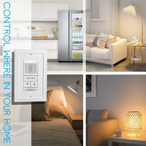 Miniatura 4 de Cubiertas para interruptores de luz, cubiertas de salida de tamaño mediano, cubiertas de placa de pared decorativas/GFCI, material de fibra de bambú