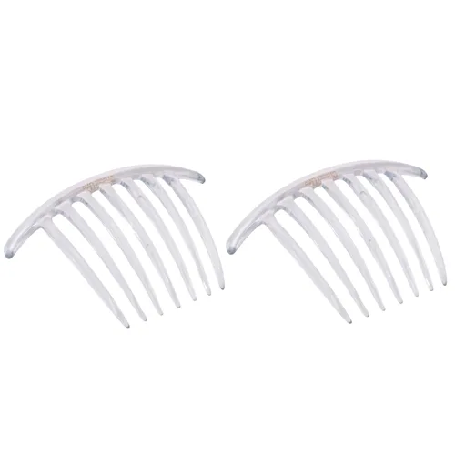 Miniatura 10 de Parcelona French Twist - Juego de 2 peines de celuloide de 4 pulgadas (4.0 in), flexibles, duraderos, antideslizantes, accesorios para el cabello