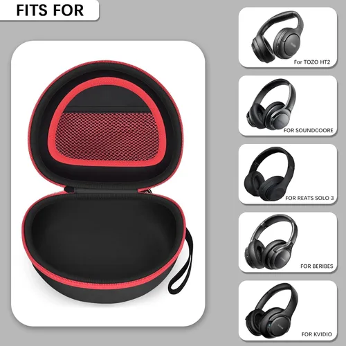 Miniatura 2 de Funda para auriculares compatible con Mpow 059, Beats Studio3, Beats Solo3, Solo2, Picun P26, para Elecder i39 y más, auriculares inalámbricos Negro