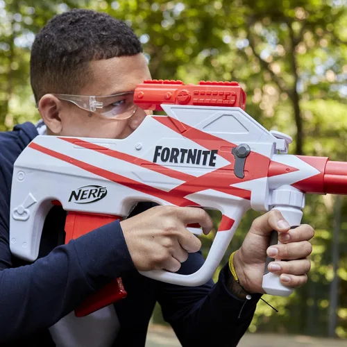 Miniatura 5 de NERF Fortnite B-AR - Pistola de dardos motorizada - Envoltorio Fortnite Converge, lanzamiento motorizado de 10 dardos, enganche para 10 dardos, 10