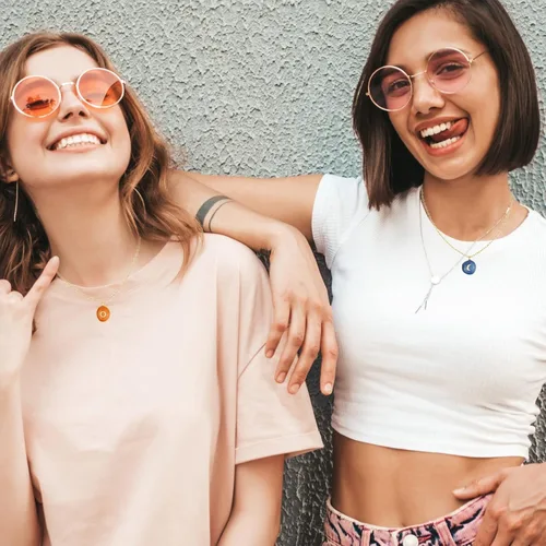Miniatura 3 de SmileBelle best friend necklace for 2 as friendship gifts, magnetic butterfly necklace sun and moon necklace as matching friendship necklace for BFF