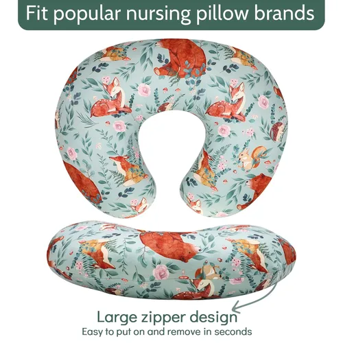 Miniatura 7 de TANOFAR Fundas de almohada de lactancia, funda de almohada de lactancia materna para bebés niños y niñas, funda de almohada de lactancia de bosque