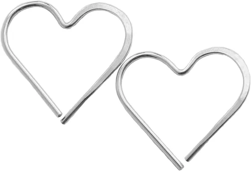 Miniatura 29 de Pendientes de aro delgados martillados, elegantes geométricos de plata de ley maciza, relleno de oro y relleno de oro rosa; para mujeres de Lotus