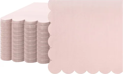 Miniatura 9 de Fuutreo 200 servilletas de cóctel de 2 capas con bordes festoneados plegadas de 5 x 5 pulgadas, desechables para cenas, bodas, fiestas de Verde