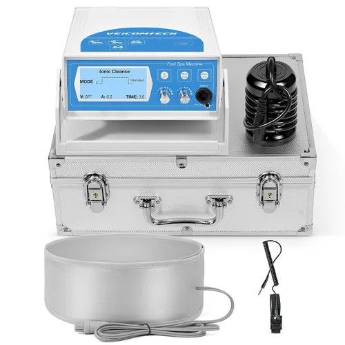 veicomtech Máquina de desintoxicación de baño de pies iónico mejorada, máquina de desintoxicación de pies 3 en 1, spa iónico de pies con cinturón de