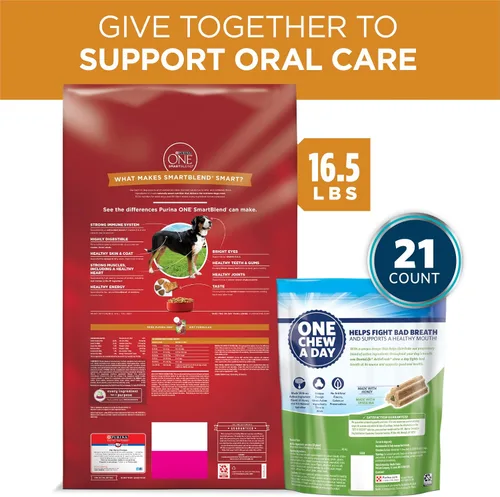 Miniatura 2 de DentaLife Purina Paquete de alimentos secos para perros adultos y golosinas, una fórmula de pollo y arroz ActivFresh