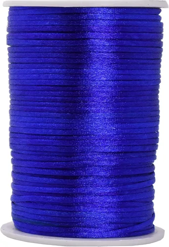 Miniatura 51 de Mandala Crafts Cordón de Satén de Nailon 2mm Cordón Rattail Champagne - 100 Yardas Cordón de Nailon Chino para Nudos Cordón de Seda Cola de Rata