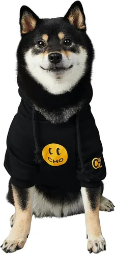 Miniatura 14 de ChoChoCho Sudadera con capucha y suéter para perros – Elegante ropa urbana de algodón para gatos y cachorros en gris – S, M, L
