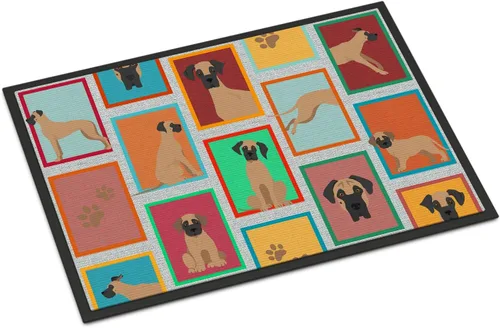 Miniatura 47 de Caroline's Treasures MLM1149MAT - Felpudo rojo Border Collie de 18 x 27 pulgadas, para interiores y exteriores, para entrada, antideslizante, Border