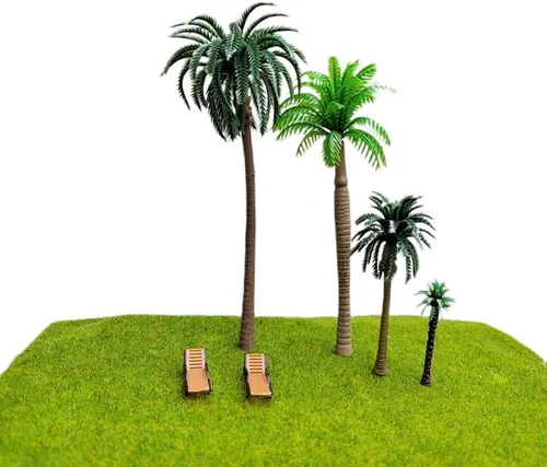 Miniatura 4 de 36 palmeras, arbustos de escala Ho, árboles de plástico para proyectos de 1.5-6 pulgadas (1.2-6.3 in), árboles en miniatura