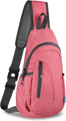Miniatura 17 de TITECOUGO Bolso bandolera pequeño, mochila cruzada ligera para hombres y mujeres, bolsa de hombro para deportes y exteriores Azul marino/azul