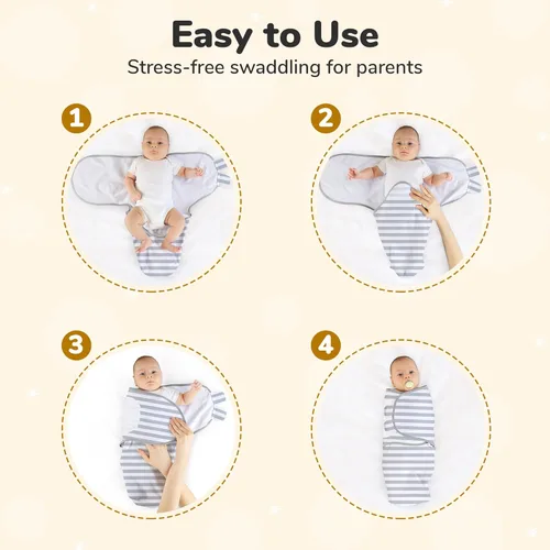 Miniatura 5 de Mama Cheetah Saco de envolver para bebés prematuros, saco de dormir orgánico para bebés prematuros, manta para envolver prematuros, envolturas