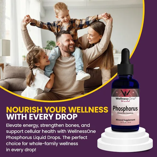 Miniatura 6 de WellnessOne Suplementos de fósforo iónico, líquido de fósforo de ácido ortofosfórico para dientes, salud ósea y apoyo energético, sin OMG, vegano