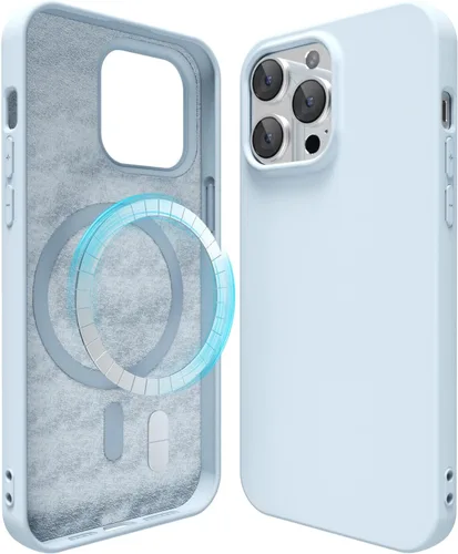 Miniatura 145 de oakxco Funda de silicona para iPhone 12 Pro Max, magnética, compatible con carga inalámbrica Magsafe, cubierta protectora de goma suave y delgada