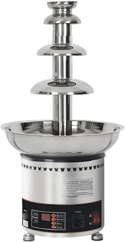 Fuente de chocolate 110V eléctrica de 4 niveles Fuente de chocolate digital Máquina de fusión Fuente de fondue de calefacción, 6.6 lbs de chocolate