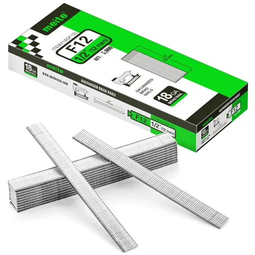 Miniatura 25 de meite F19 Brad Nilas, Clavo galvanizado calibre 18 de 3/4 pulgadas para pistola de clavo neumática eléctrica (12 cajas)