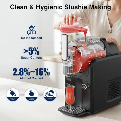 Miniatura 3 de Máquina de granizado y máquina para hacer helados 2 en 1, 6 modos para batidos, batidos, cócteles, margarita y helado, no necesita hielo