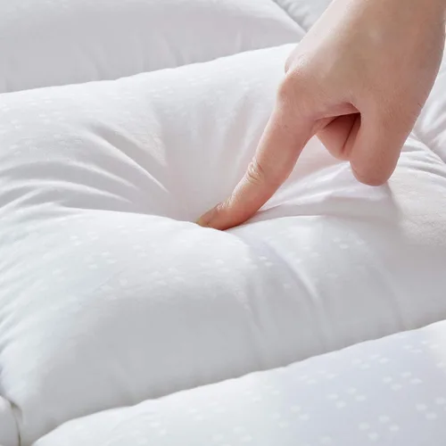 Miniatura 2 de SLEEP ZONE Protector de colchón de algodón de tamaño individual, lavable a máquina, cubrecolchón de algodón suave refrescante que se adapta a