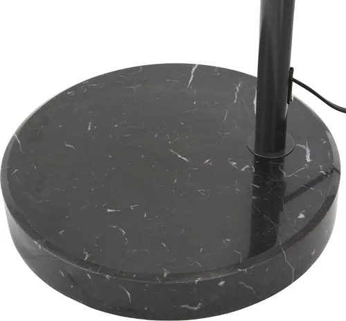 Miniatura 3 de SH Lighting - Lámpara de pie de arco ajustable de acero con base de mármol