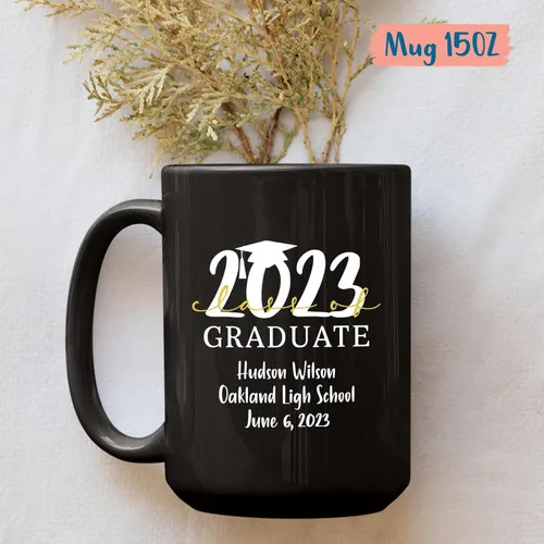 Miniatura 5 de Taza de graduación personalizada 2023, taza de café de graduación personalizada, regalo de graduación para él, ella, hombres, mujeres, escuela