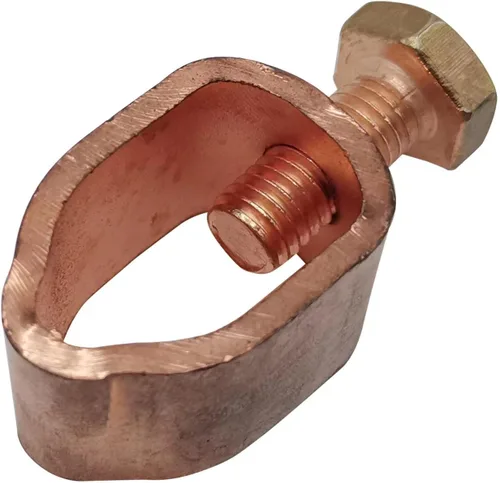 Miniatura 6 de Abrazaderas de varilla de tierra de cobre Abrazaderas de entierro directo 5/8 pulgadas (2, abrazadera de aleación de cobre 5/8 '')