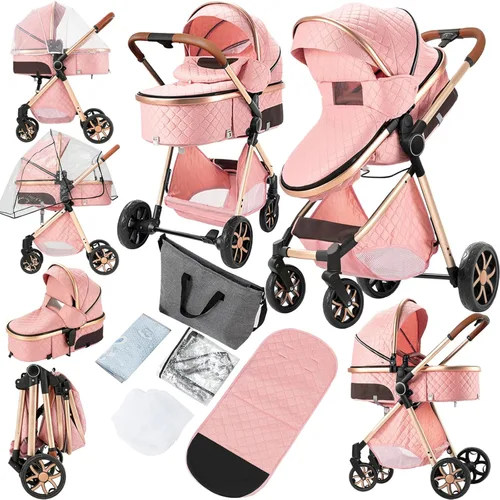 Miniatura 18 de Cochecito de bebé 2 en 1, cochecito convertible, cochecito de bebé estándar reversible, cochecito de bebé portátil, carriola para bebé, silla de 2