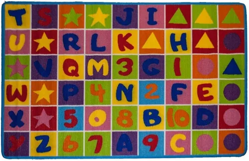 Miniatura 27 de Abc Shapes tapete para niño con diseño de letras para aprendizaje del alfabeto, Nylon