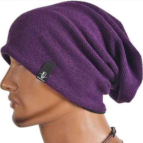 Miniatura 122 de FORBUSITE Gorro de punto largo holgado para hombre para verano e invierno, de gran