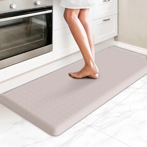 Miniatura 44 de HappyTrends Alfombras antifatiga para cocina, 4/5 pulgadas de grosor, antideslizantes, impermeables, ergonómicas, cómodas para cocina, suelo, hogar