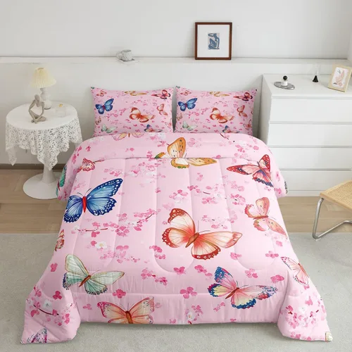 Miniatura 21 de Erosebridal Juego de edredón de perezoso tamaño individual, bonito edredón de plumón de perezoso en árbol para niños y niñas, juego de ropa de cama