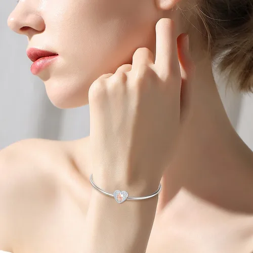 Miniatura 89 de PROESS Dije para padre, madre e hija, pulsera de plata de ley para pulseras, regalos de cumpleaños, día de San Valentín, para hija, madre, amante
