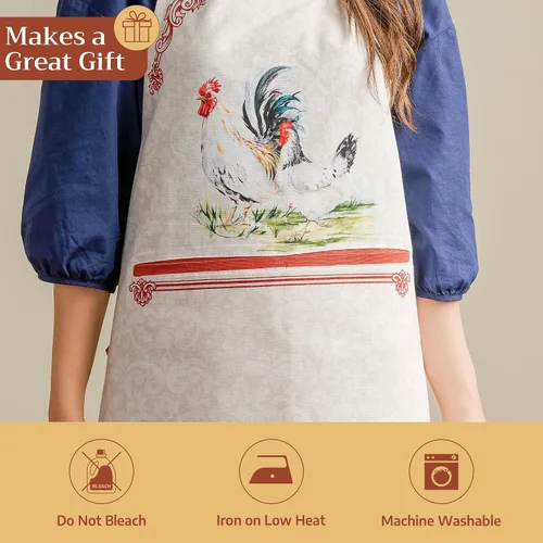Miniatura 5 de Maison d' Hermine Delantal 100% de algodón para mujeres con bolsillo de cocina delantal de chef para hombres para cocinar primavera verano 027