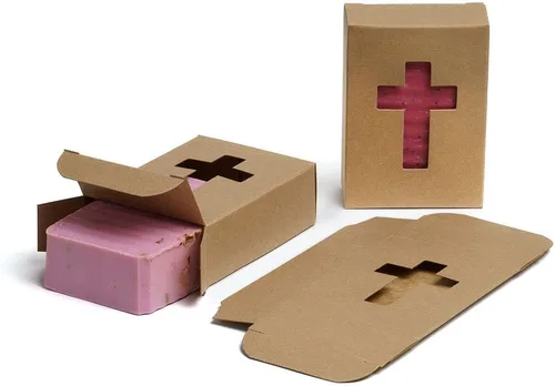 Miniatura 4 de Caja de jabón con ventana cruzada negra de 1,000 CYP - Embalaje de jabón casero - Suministros para hacer jabón - Hecho en Estados Unidos! - Caja