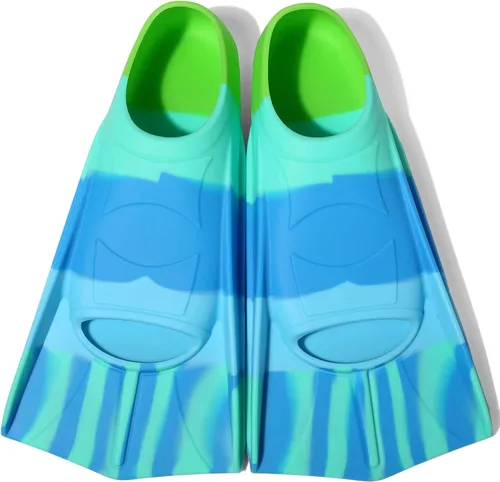 Miniatura 25 de Aletas de natación para niños, aletas de entrenamiento de natación de hoja corta para jóvenes