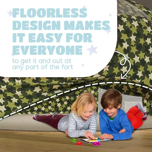Miniatura 5 de Skywin Tienda de campaña de aire para niños con puerta (77" x 50") se construye en 30 segundos, tiendas de campaña para niños pequeños en interiores