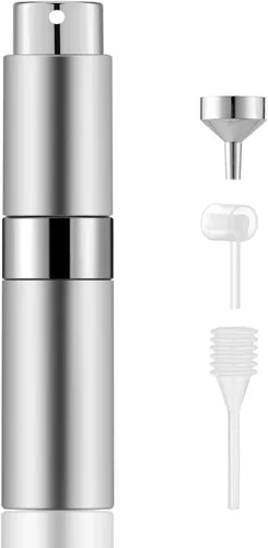 Lil Ray Mini atomizador portátil de perfume de 0.3 fl oz, botella pequeña vacía reembolsable para viajes, rociador de colonia de bolsillo Twist