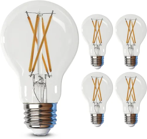 Miniatura 11 de Feit Electric Bombilla LED A19 de base media, equivalente a 40 W, vida útil de 15 años, 450 lúmenes, 2700 K, blanco suave, regulable, paquete de 2