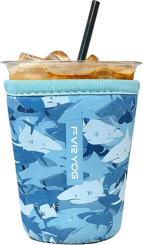 Miniatura 125 de Fundas de neopreno reutilizables aisladas para café helado, fundas para tazas de café helado, fundas para bebidas heladas y calientes
