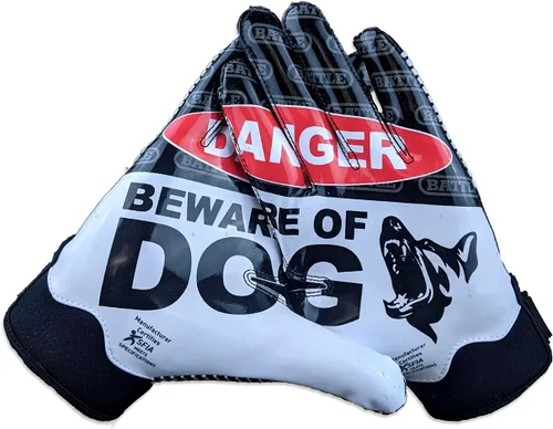 Miniatura 59 de Battle Sports - Guantes de fútbol americano para receptor abierto con dorso de mano, ultraadherentes y con agarre, antideslizantes, para adultos