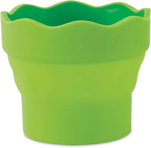 Miniatura 8 de Faber-Castell Clic & Go Artist Taza de Agua, Verde Oscuro - Herramienta Limpiadora de Pinceles Plegable Amigable para Viajes con Soporte