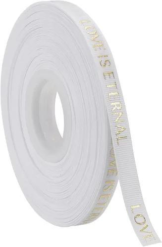Miniatura 15 de MECCANIXITY Cinta de satén de 1 pulgada de ancho y 50 yardas de San Valentín, personalizadas, color negro, para envolver regalos, ramo de tartas